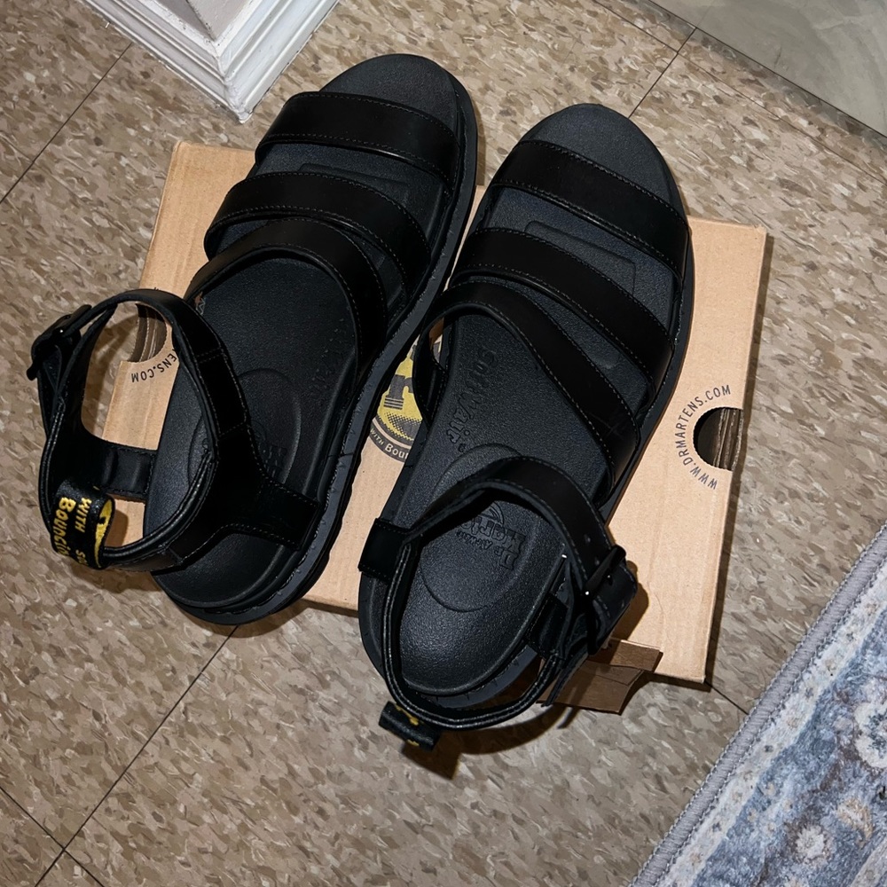Dr. Marten's black strappy sandals
